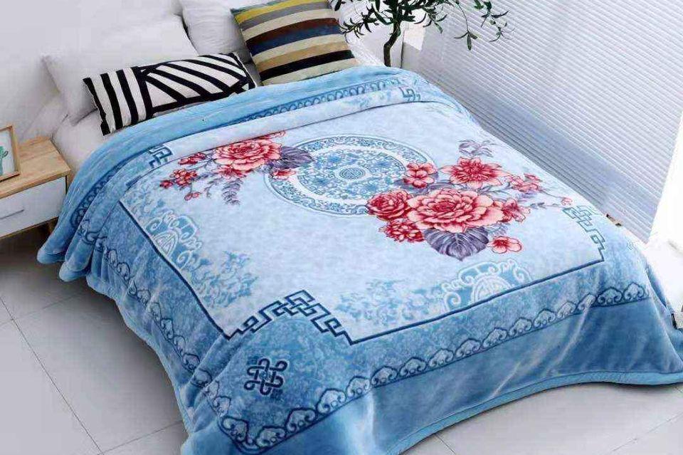 Luxurious Soft Blankets, Embossed sky blue