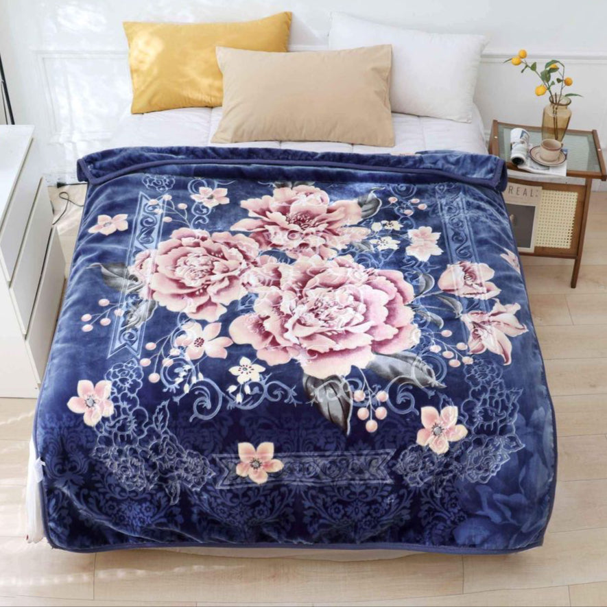 Luxurious Heavy Winter Velvet Blanket, Embossed