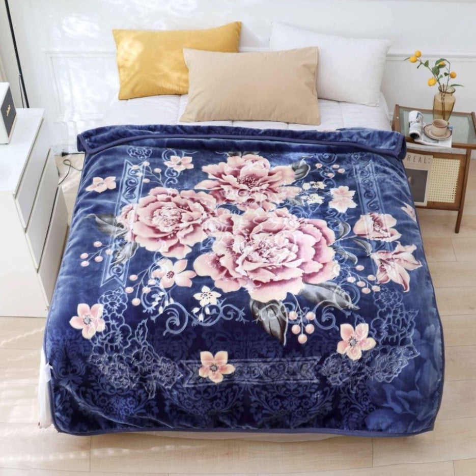 Luxurious Heavy Winter Velvet Blanket, Embossed