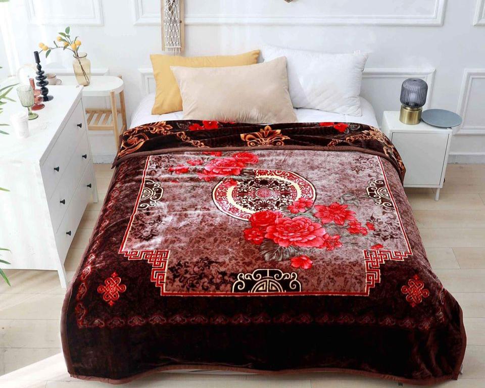 Luxurious, Soft Blankets Embossed-Brown