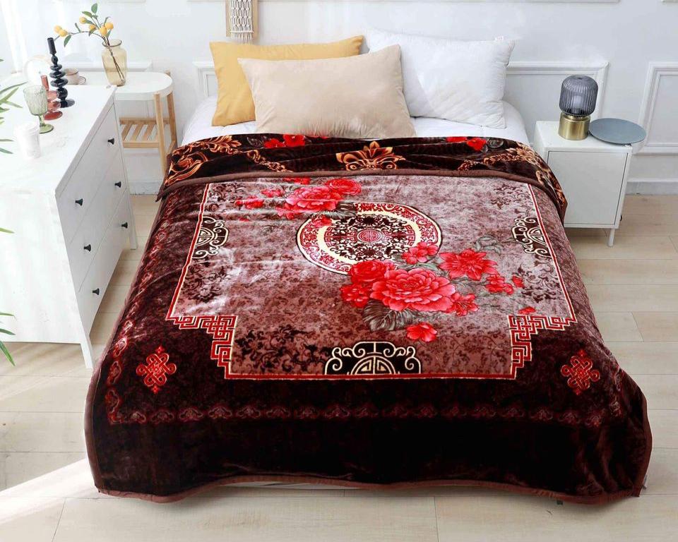 Luxurious, Soft Blankets Embossed-Brown