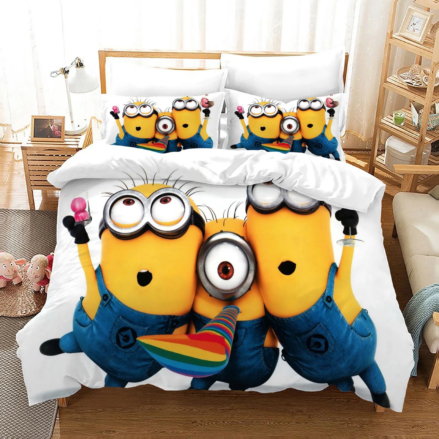Duvet Cover Set-White Minion-Kids