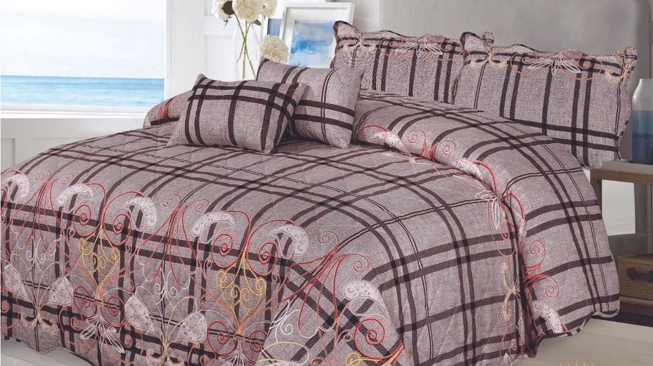 Luxurious Christmas Color Quilt/Bedspread 6 Pcs Set