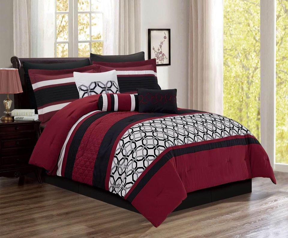 9 Piece Comforter Set-Ruby