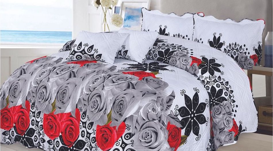 Luxurious Christmas Color Quilt/Bedspread 6 Pcs Set