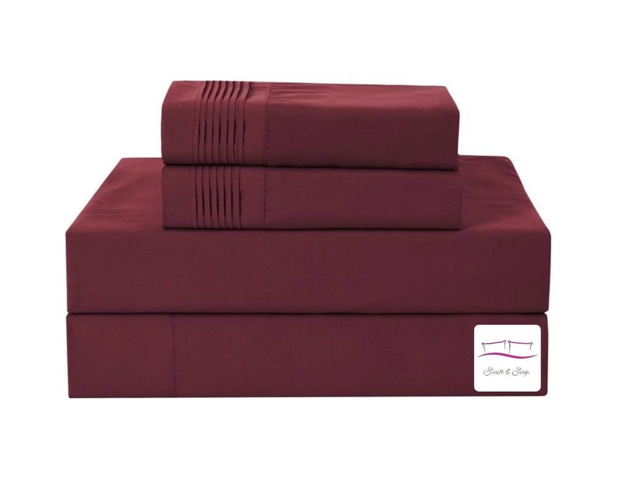 Premium Bamboo Bedsheet Set-Wine Shade