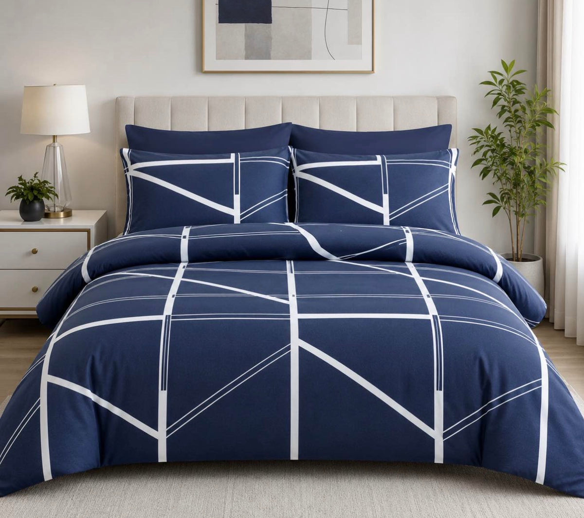Luxurious 6 Pcs Bedsheet Set- Bamboo -Hotel room at your home